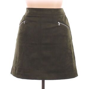Ann Taylor Loft Dark Olive Microfiber Skirt